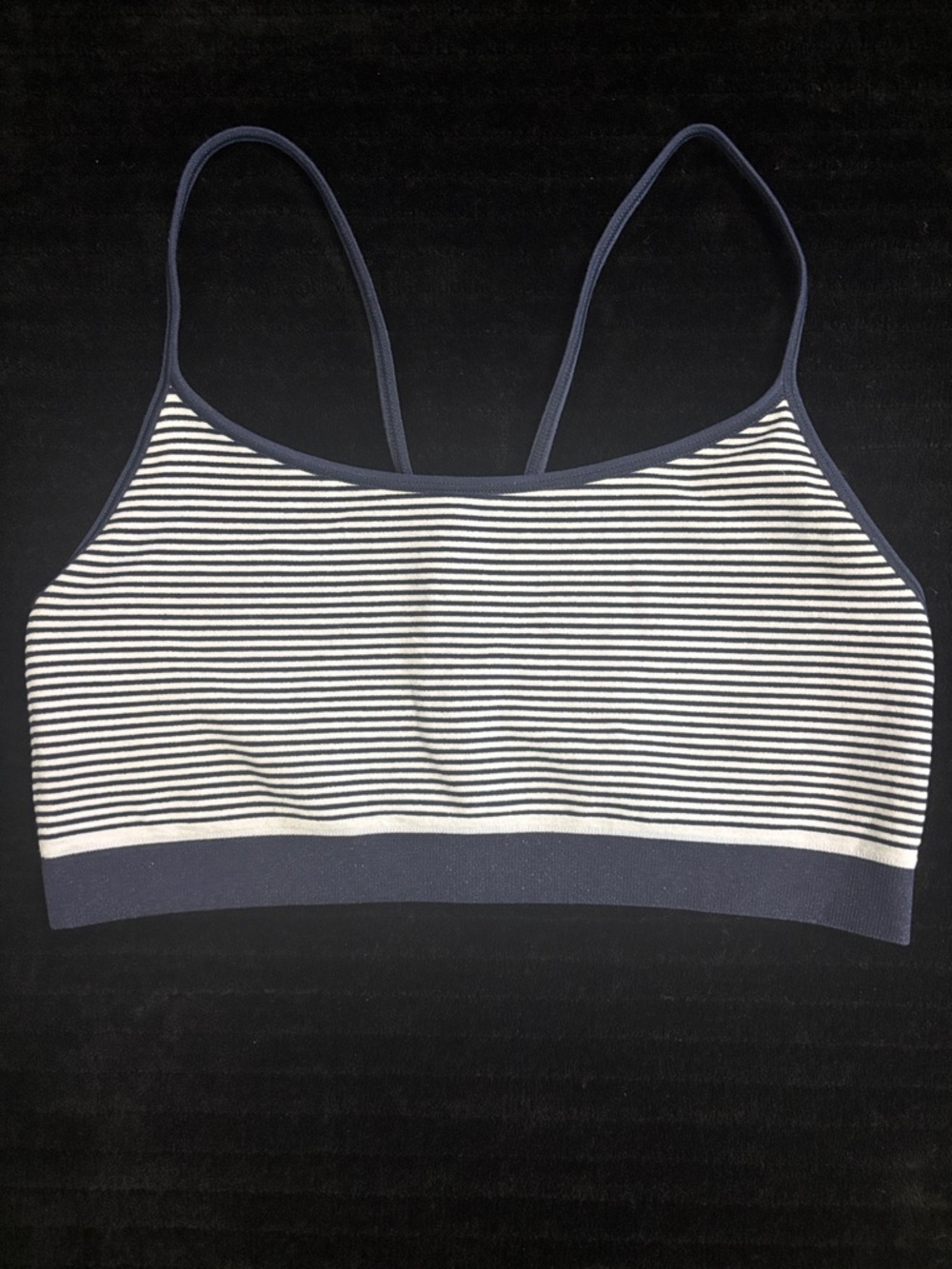 Love by GAP Sz S Striped Navy & White Seamless Bralette